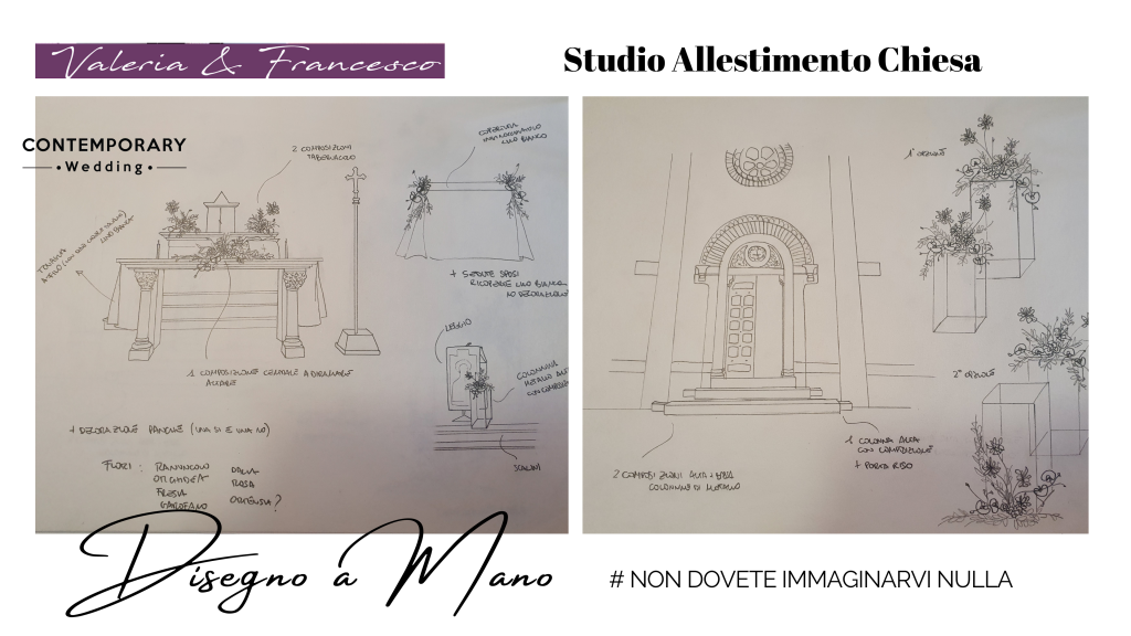 Progettazione allestimenti floreali matrimonio- contemporary wedding